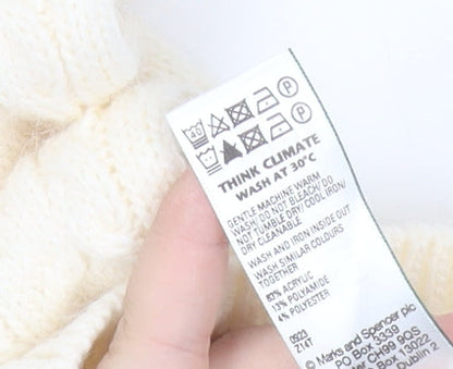 Marks and Spencer Women’s Ivory Knit Midi Skirt Size S Casual Winter