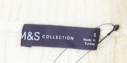 Marks and Spencer Women’s Ivory Knit Midi Skirt Size S Casual Winter