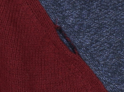 Hollister Mens Red Blue Pullover Jumper Size M Crew Neck Knit