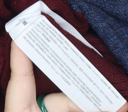 Hollister Mens Red Blue Pullover Jumper Size M Crew Neck Knit