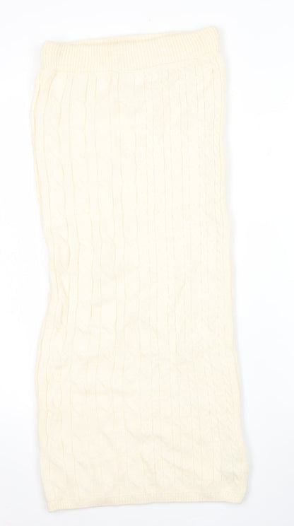 Marks and Spencer Women’s Ivory Knit Midi Pencil Skirt Size S
