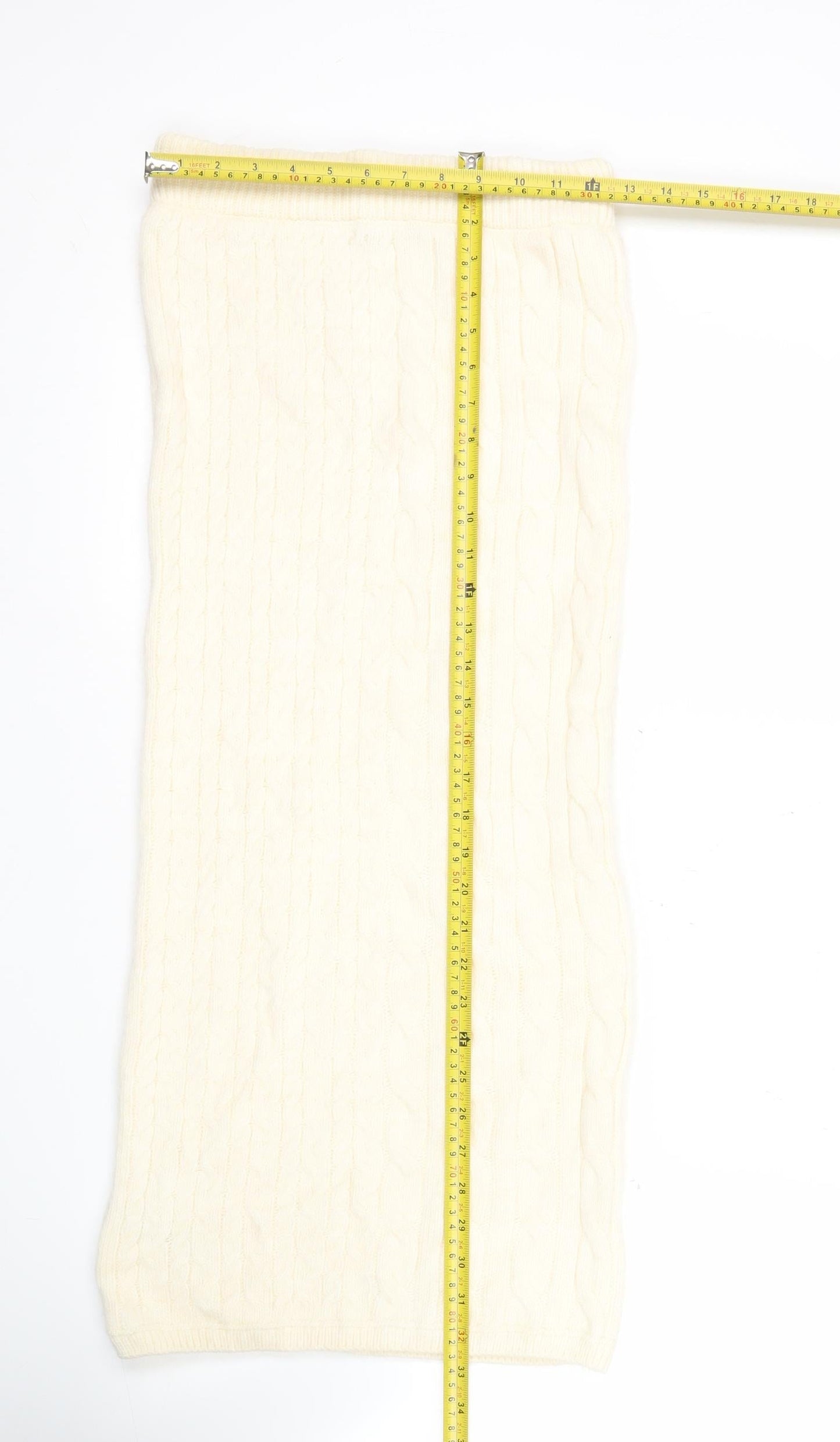 Marks and Spencer Women’s Ivory Knit Midi Pencil Skirt Size S