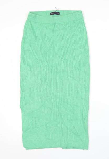 Marks and Spencer Womens Green Knit Midi Pencil Skirt Size S