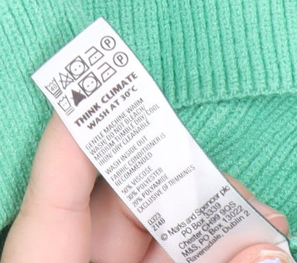 Marks and Spencer Womens Green Knit Midi Pencil Skirt Size S