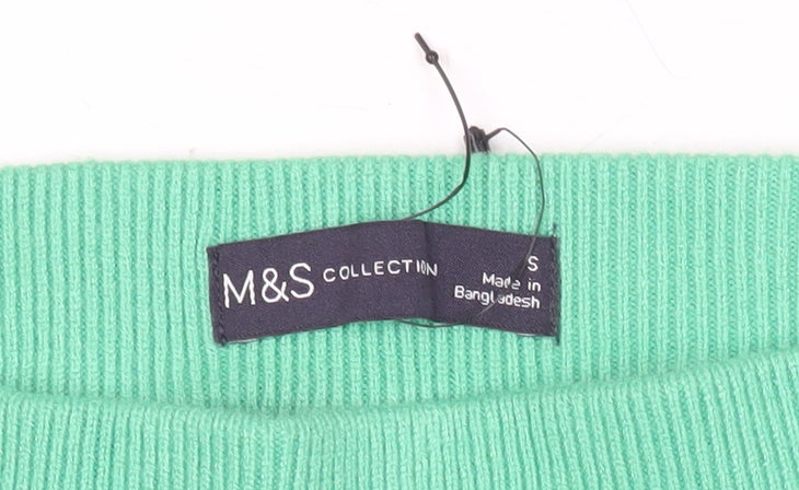 Marks and Spencer Womens Green Knit Midi Pencil Skirt Size S