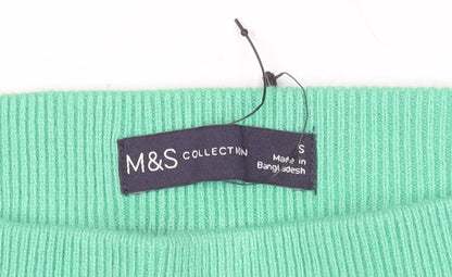 Marks and Spencer Womens Green Knit Midi Pencil Skirt Size S