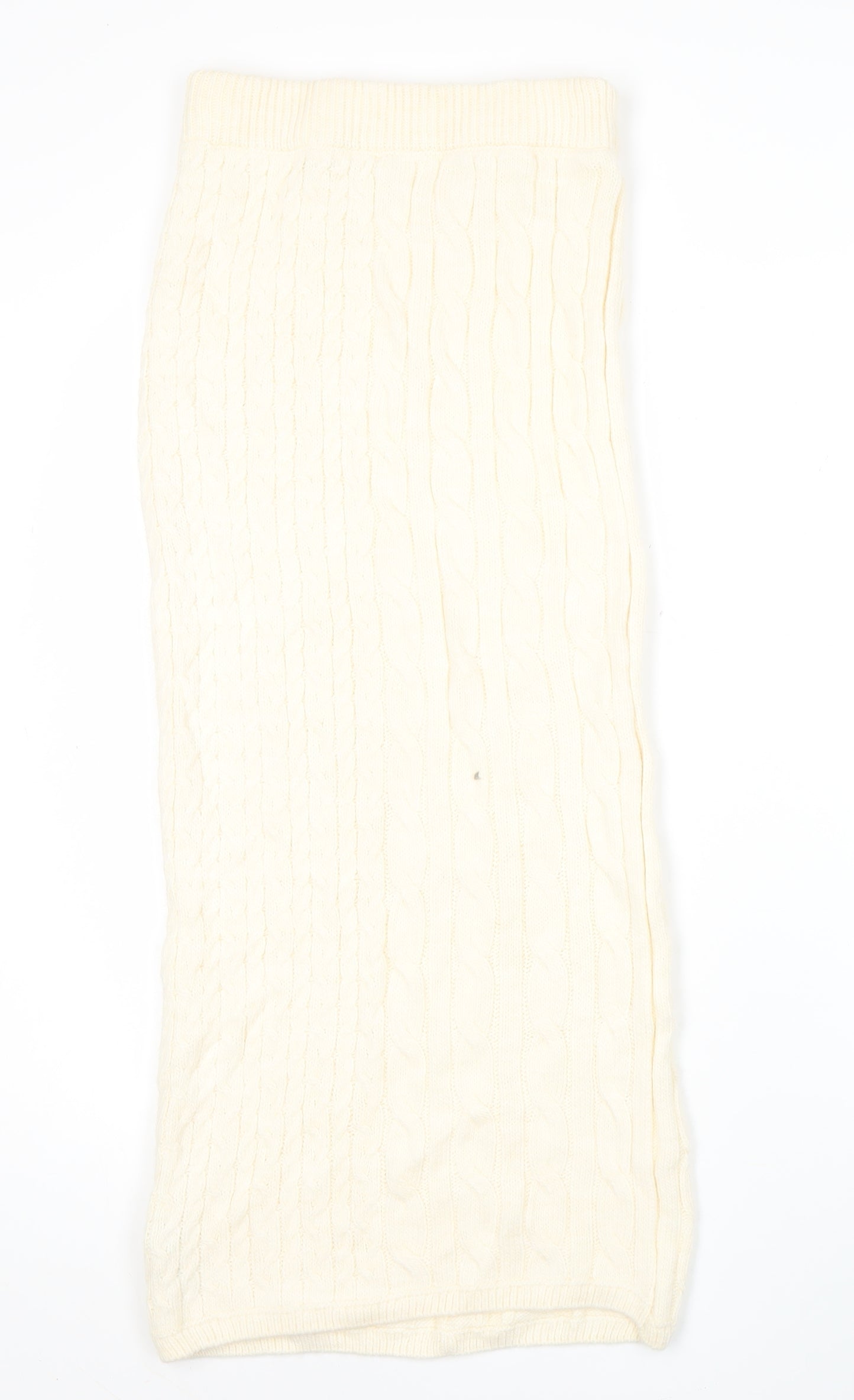 Marks and Spencer Women’s Ivory Knit Midi Pencil Skirt Size S