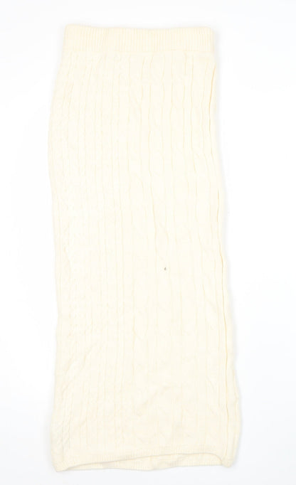 Marks and Spencer Women’s Ivory Knit Midi Pencil Skirt Size S