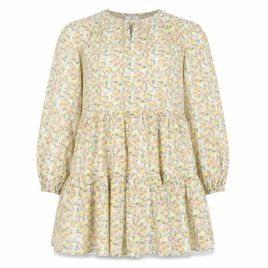 Front view of Only Women’s Multicoloured Floral Smock Dress L Lightweight Cotton