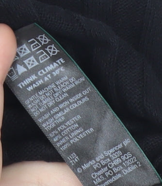 Marks and Spencer Womens Black Size 14 Sleeveless Shift Midi Dress