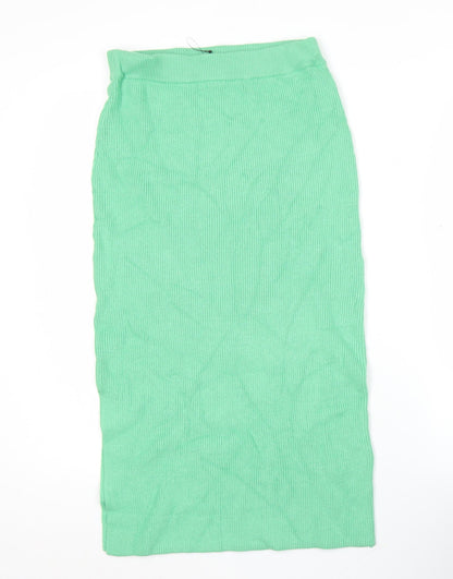 Marks and Spencer Women Green Midi Pencil Knit Skirt Size S