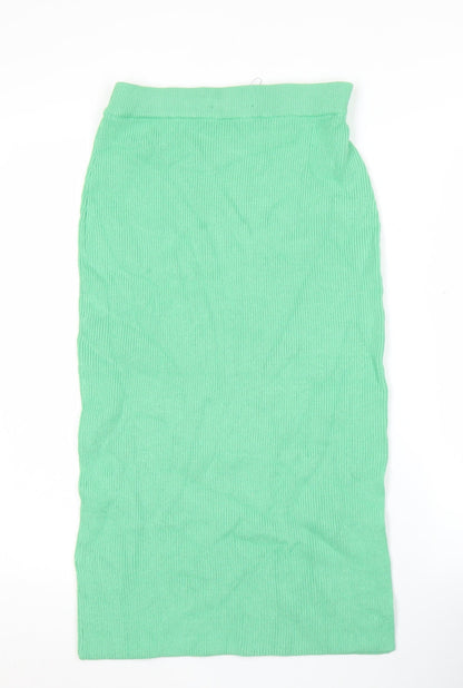 Marks and Spencer Women Green Midi Pencil Knit Skirt Size S