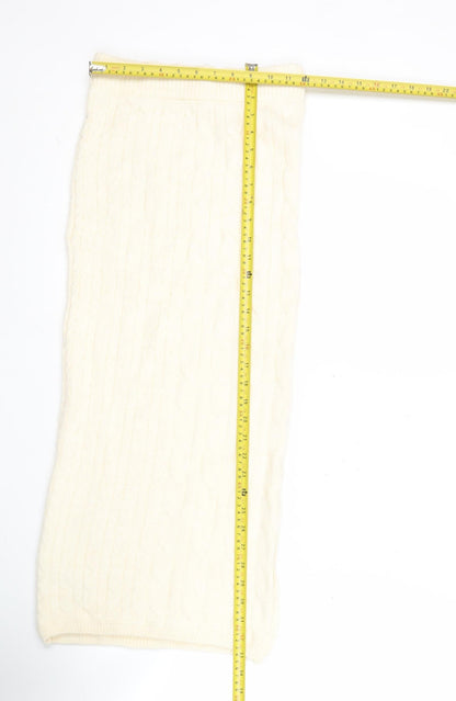 Marks and Spencer Women’s Ivory Cable Knit Midi Pencil Skirt XS