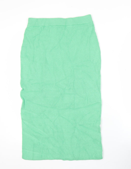 Marks and Spencer Women's Green Midi Pencil Skirt Size S