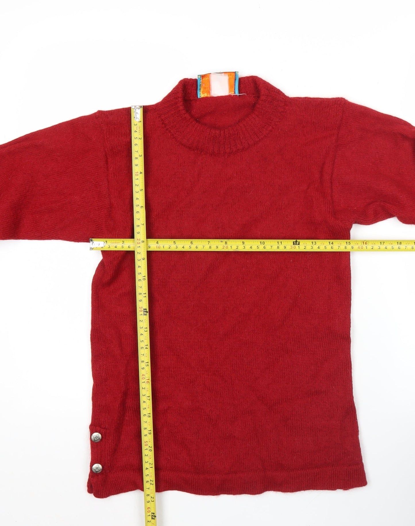Kotare Alpaca Womens Red XS Pullover Mock Neck Jumper