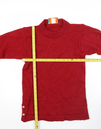 Kotare Alpaca Womens Red XS Pullover Mock Neck Jumper