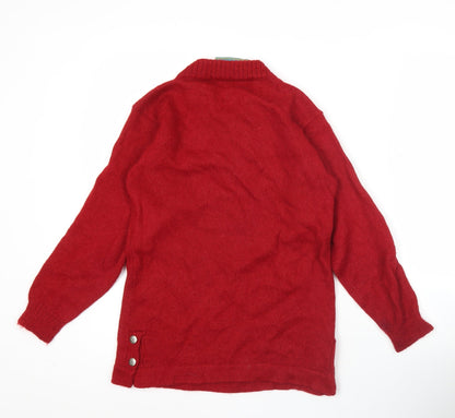 Kotare Alpaca Womens Red XS Pullover Mock Neck Jumper