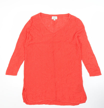 Womens UK Size S Monsoon Red Tunic Blouse