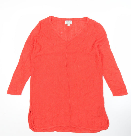 Womens UK Size S Monsoon Red Tunic Blouse