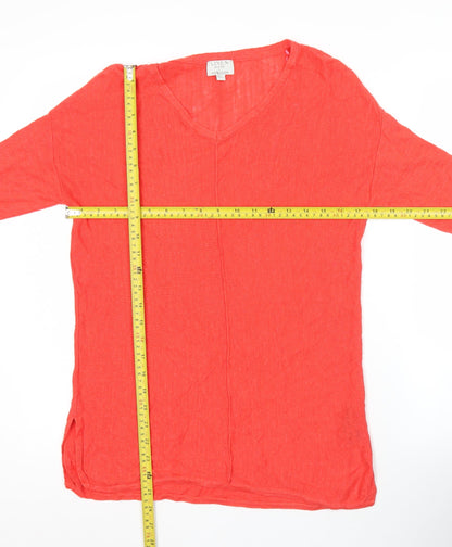 Womens UK Size S Monsoon Red Tunic Blouse