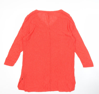Womens UK Size S Monsoon Red Tunic Blouse