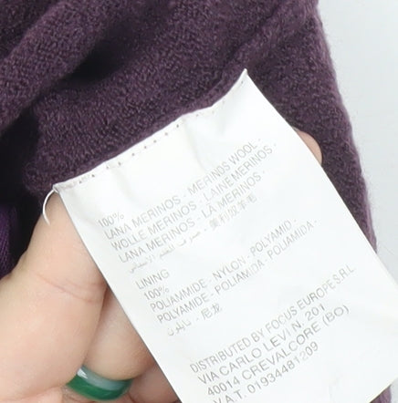 Guess by Marciano Women’s Purple Merino Wool Tunic Jumper Size 8