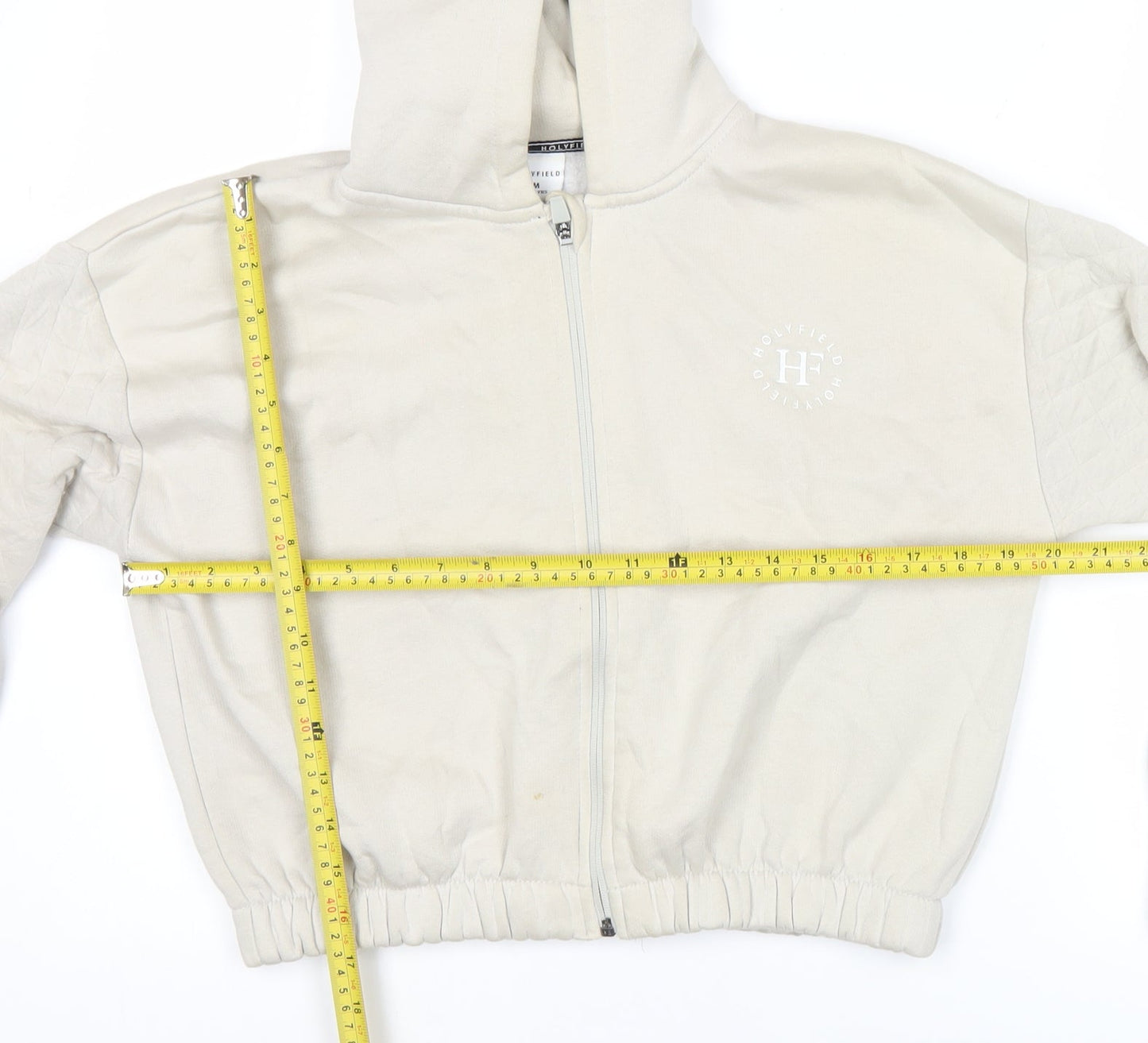 Holyfield Girls Beige Full Zip Quilted Hoodie Size 12-14 Yrs