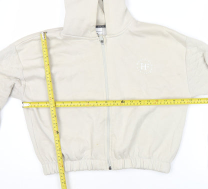 Holyfield Girls Beige Full Zip Quilted Hoodie Size 12-14 Yrs