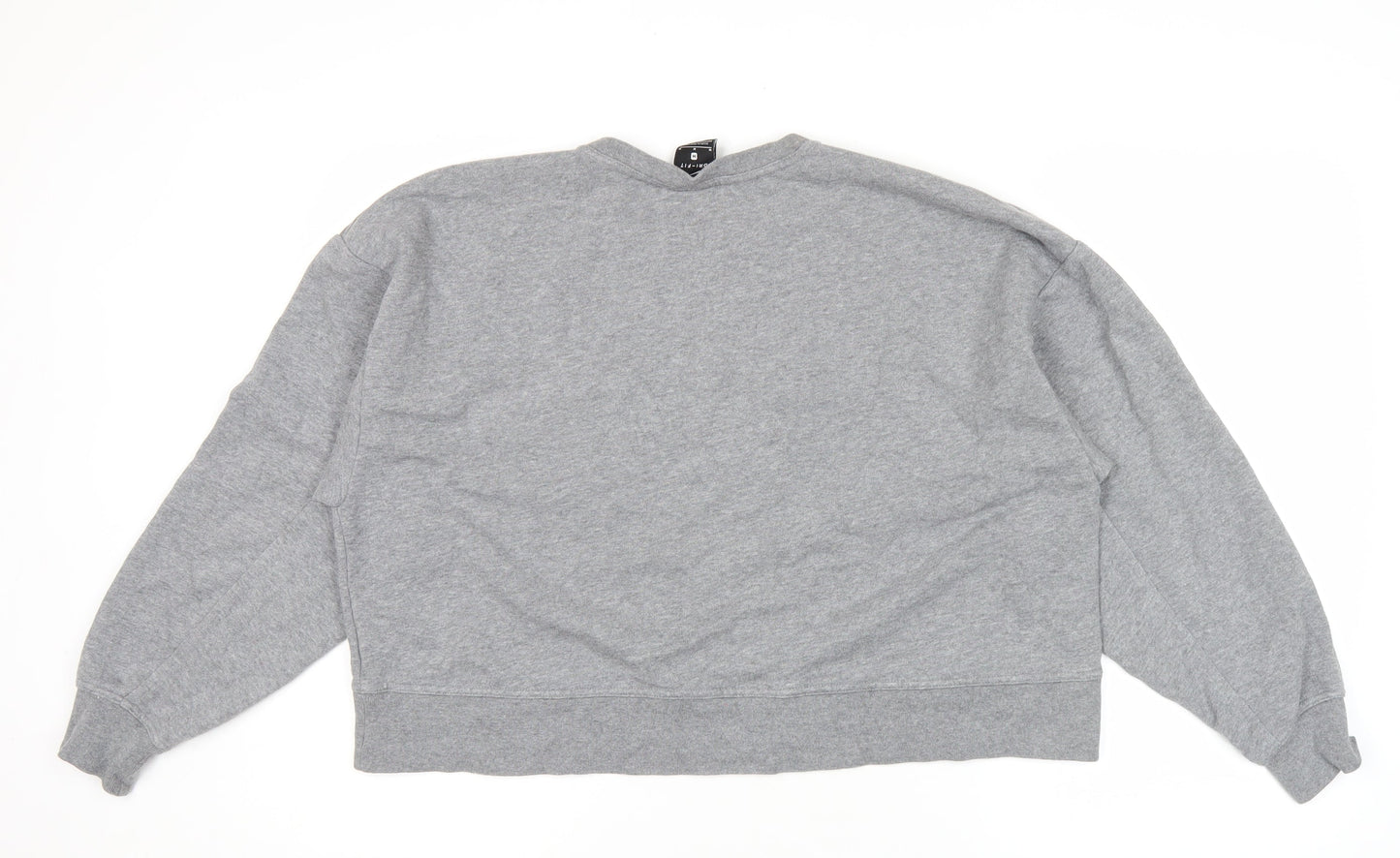 Nike Women Grey M Pullover Sweatshirt Logo Sportswear