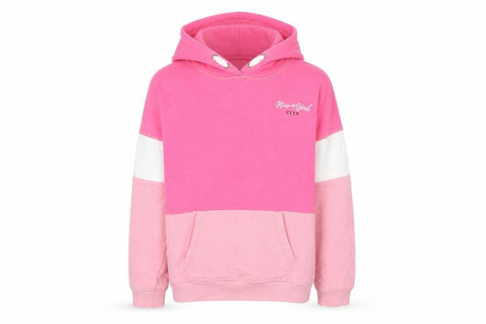 Marks and Spencer Girls Pink Pullover Hoodie 13-14 Years Colourblock Logo