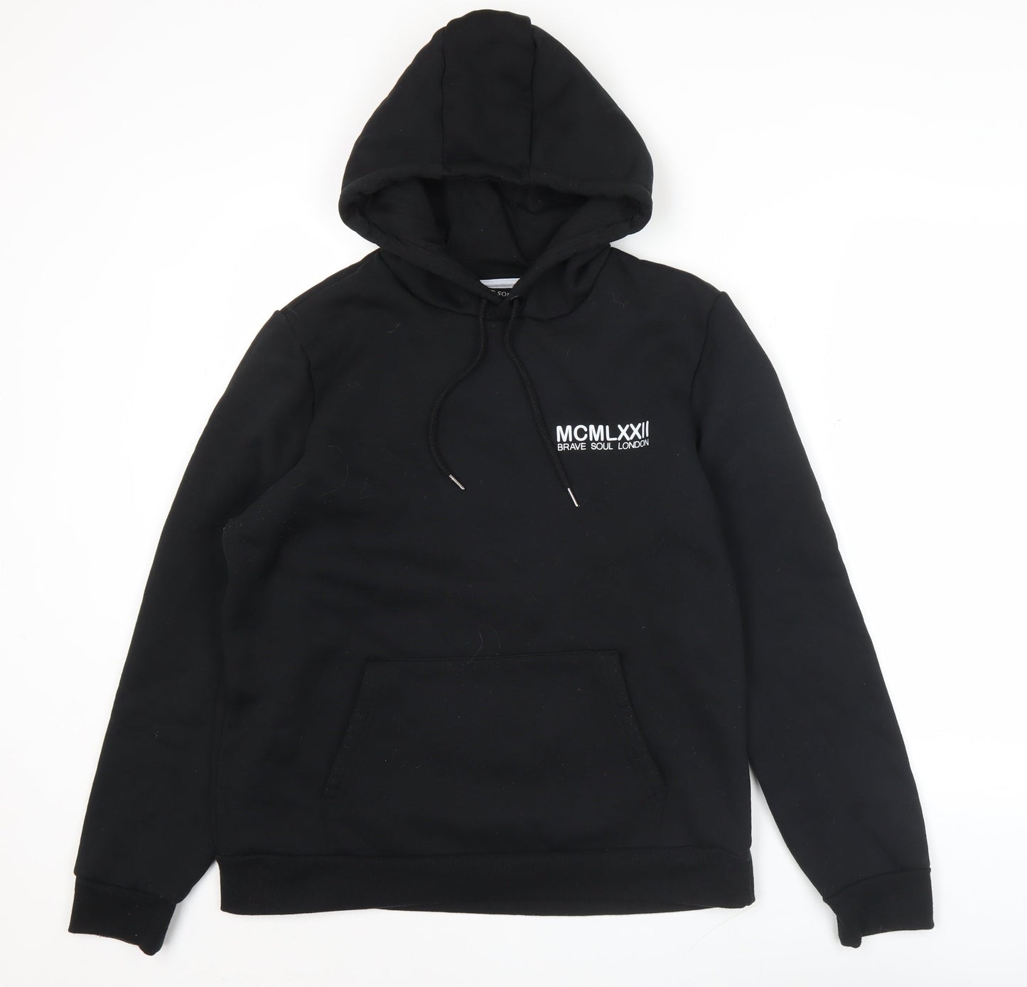 Mens UK Size L Brave Soul Black Pullover Hoodie