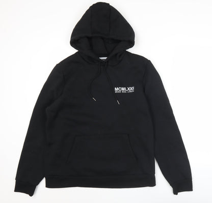 Mens UK Size L Brave Soul Black Pullover Hoodie