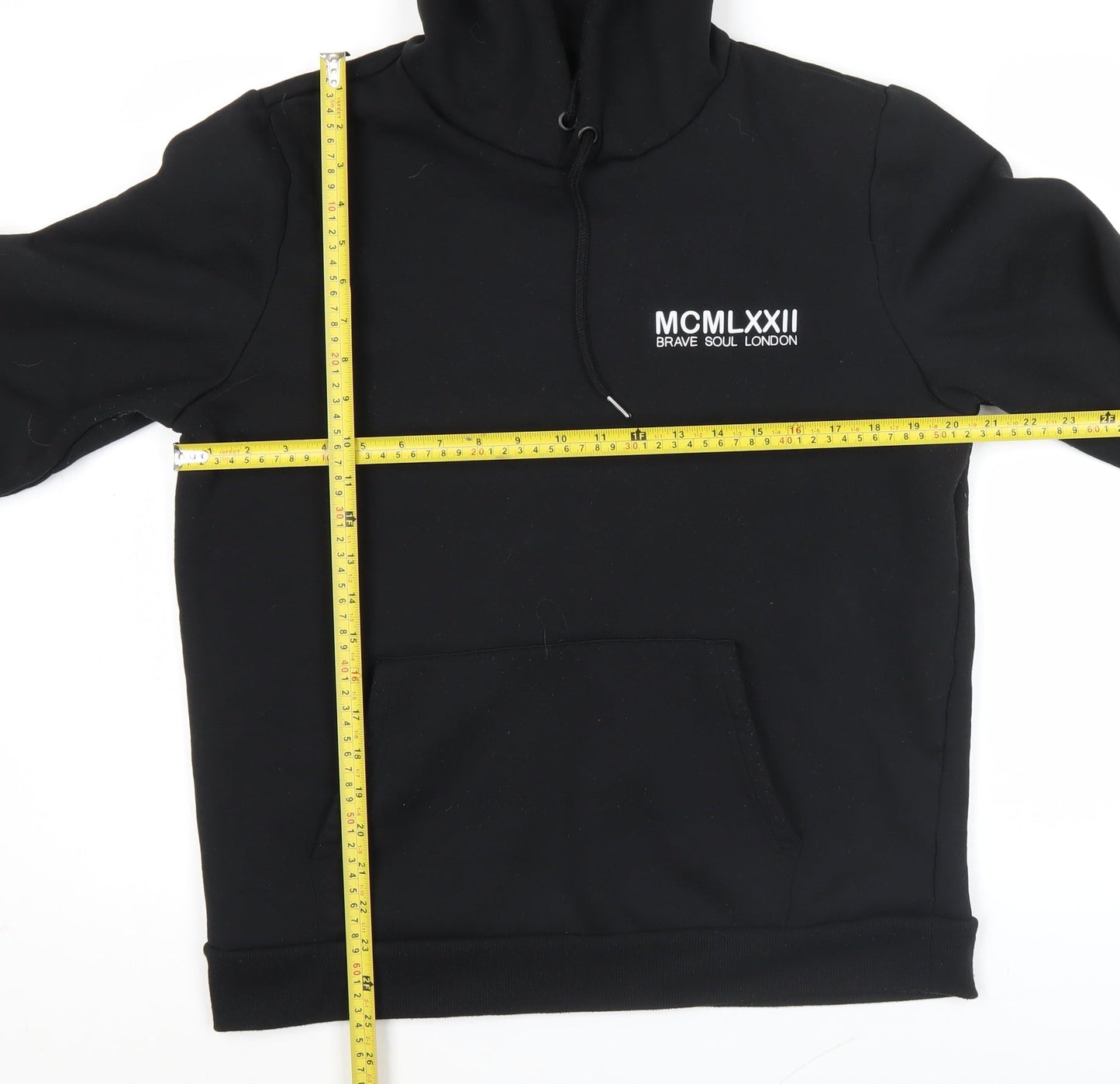 Mens UK Size L Brave Soul Black Pullover Hoodie