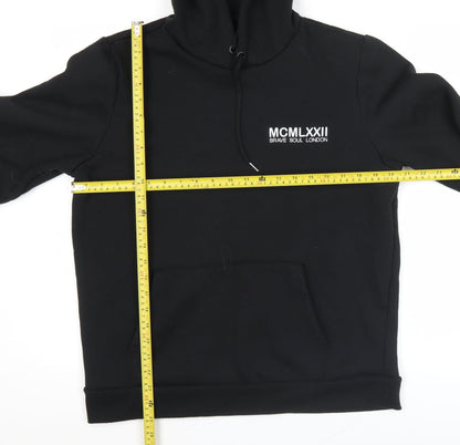 Mens UK Size L Brave Soul Black Pullover Hoodie