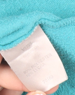 Cotton Traders Women’s Blue Size 12 Cowl Neck Pullover Fleece Sweatshirt