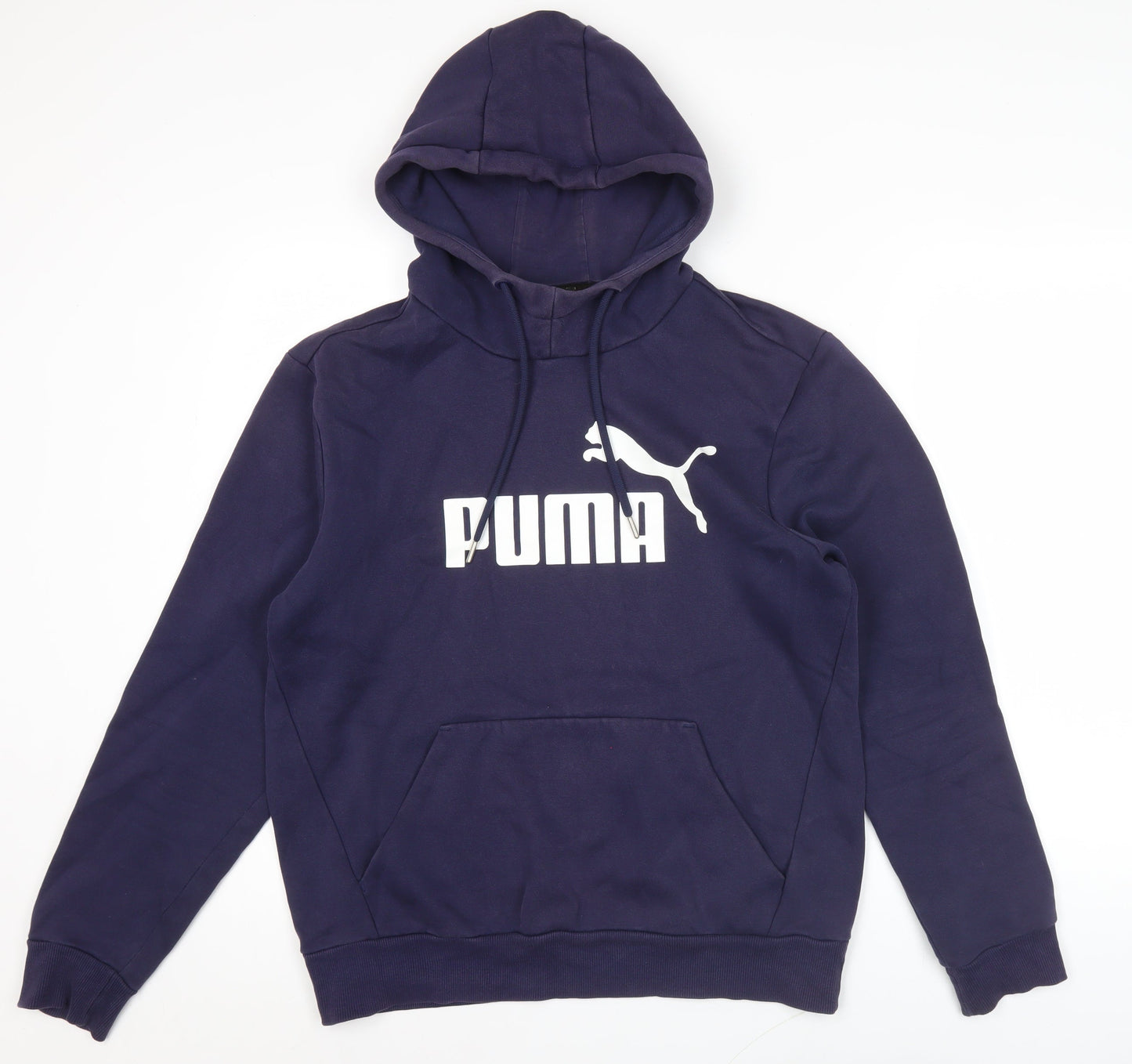 Mens UK Size S PUMA Blue Pullover Hoodie
