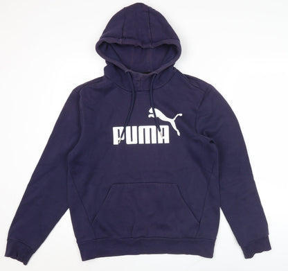 Mens UK Size S PUMA Blue Pullover Hoodie