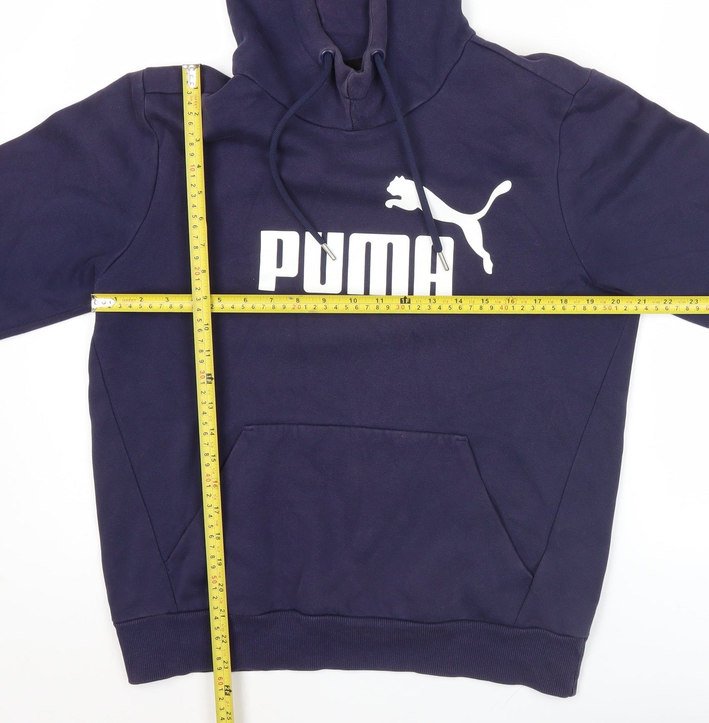 Mens UK Size S PUMA Blue Pullover Hoodie
