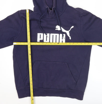Mens UK Size S PUMA Blue Pullover Hoodie