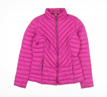 Womens UK Size 8 Joules Pink Puffer Jacket