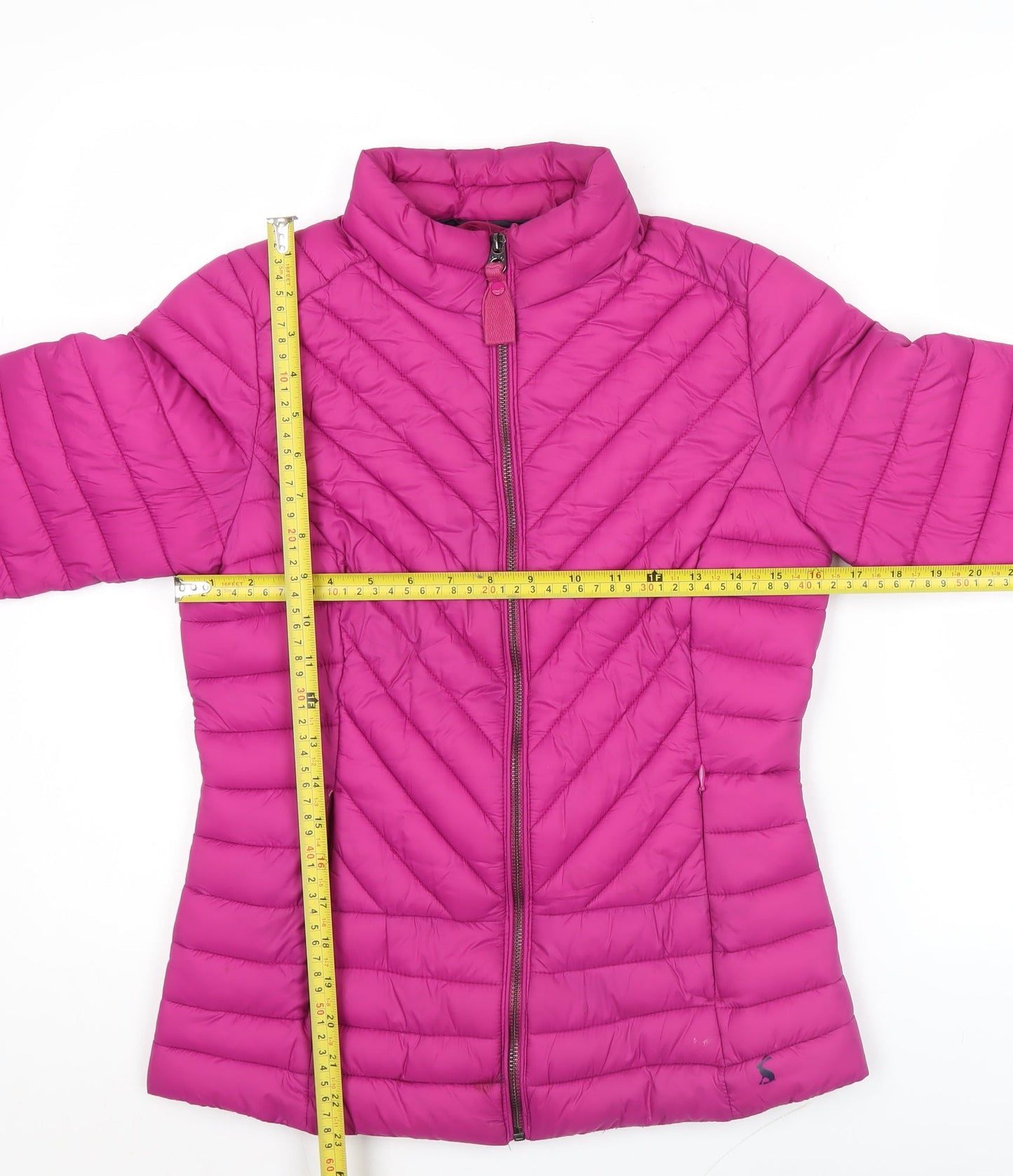 Womens UK Size 8 Joules Pink Puffer Jacket