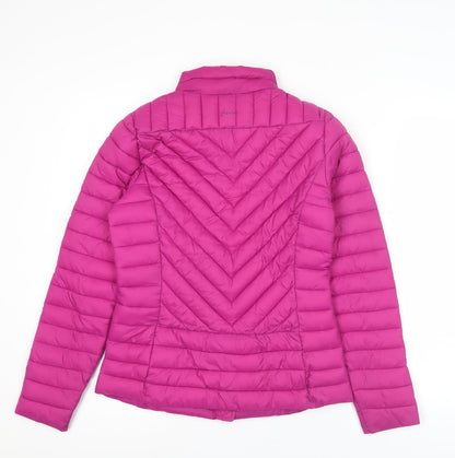 Womens UK Size 8 Joules Pink Puffer Jacket