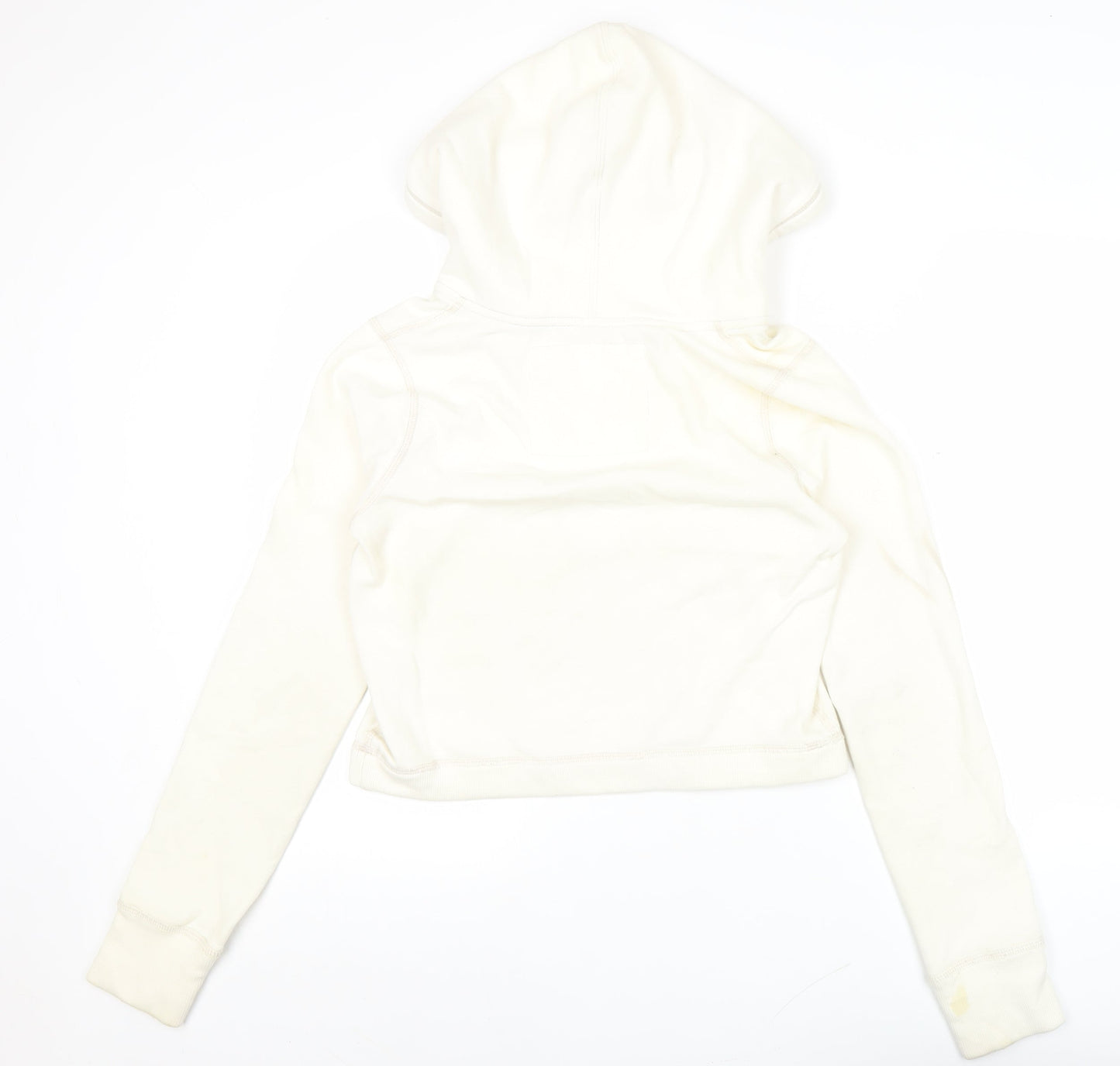 Abercrombie & Fitch Women’s Ivory Pullover Hoodie L Graphic Print