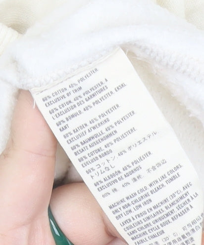 Abercrombie & Fitch Women’s Ivory Pullover Hoodie L Graphic Print