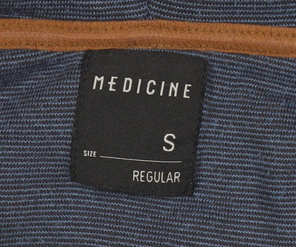 Medicine Men’s Blue Full Zip Hoodie Size S Regular Fit Cotton Blend