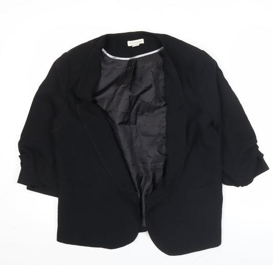 Monsoon Women’s Black Size 14 Regular Fit Lined Blazer Jacket