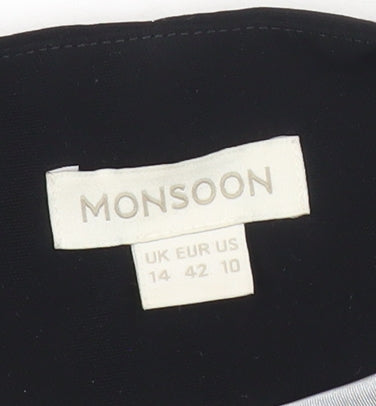 Monsoon Women’s Black Size 14 Regular Fit Lined Blazer Jacket