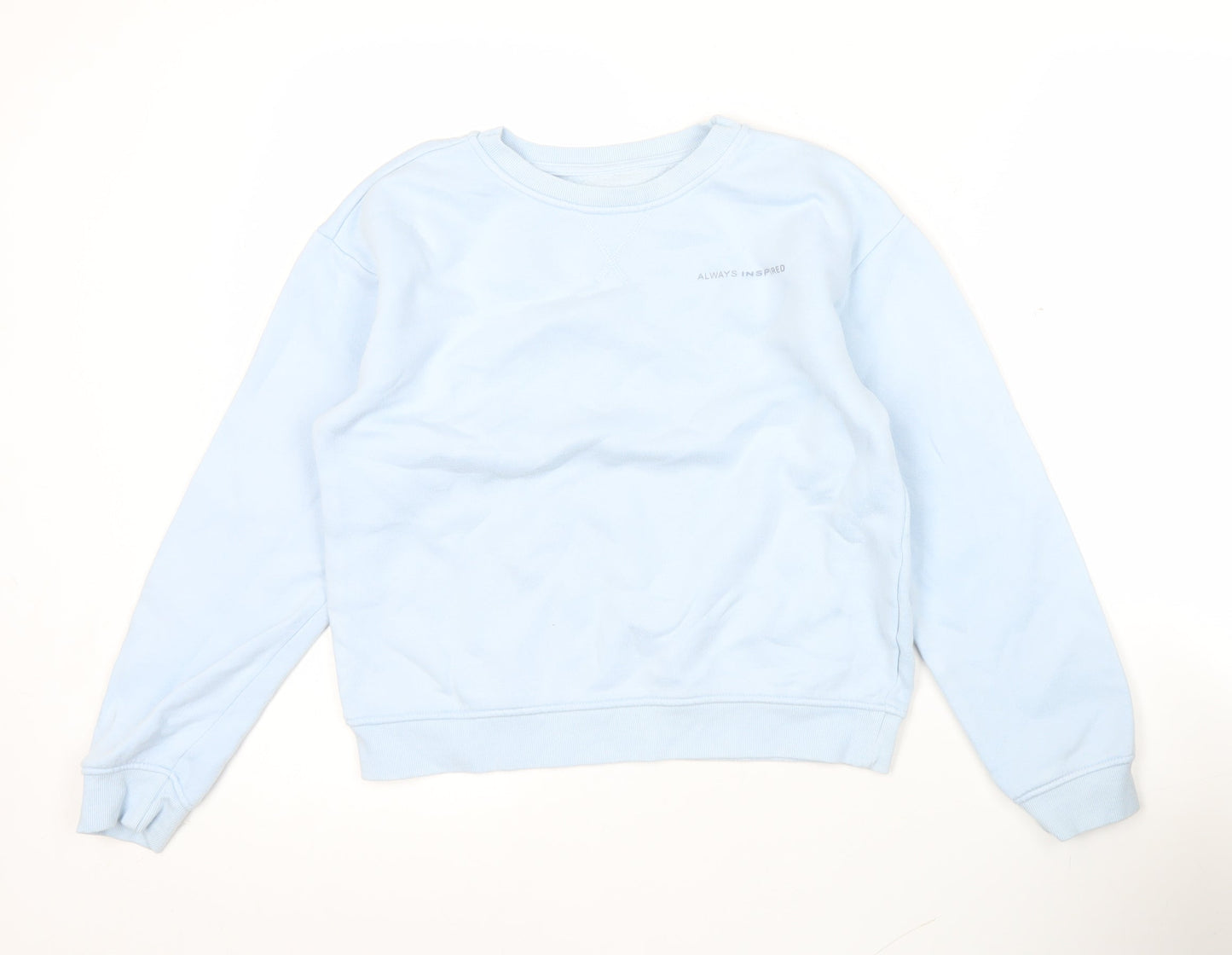 Primark Girls Blue Pullover Sweatshirt 11-12 Years Crew Neck Casual
