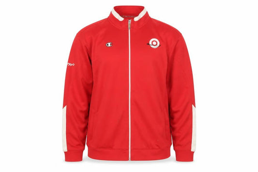 Champion Men’s Red XL Track Jacket Full Zip Polyester Sportswear