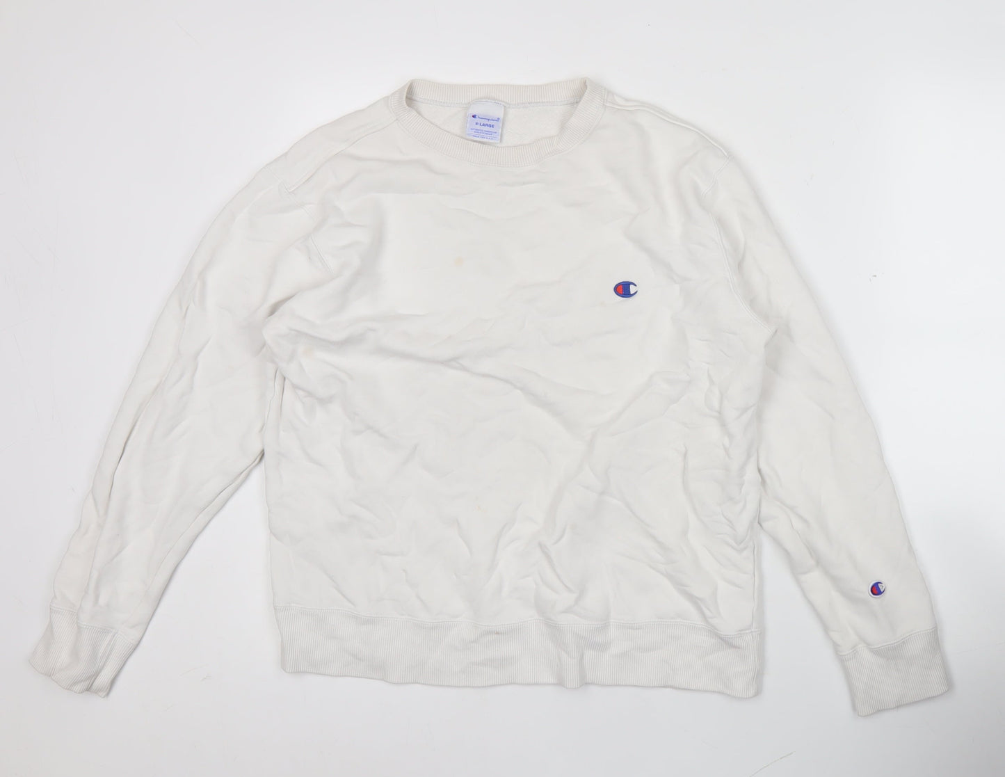 Mens UK Size XL Champion White Pullover Sweatshirt